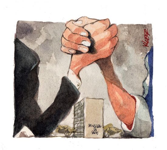 Queda de braço entre Mandetta e Bolsonaro