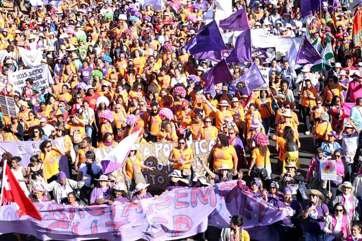 Marcha das Margaridas, em Brasília, em 2015. As diversidades e diferenças em tais marchas fortalecem as mulheres.