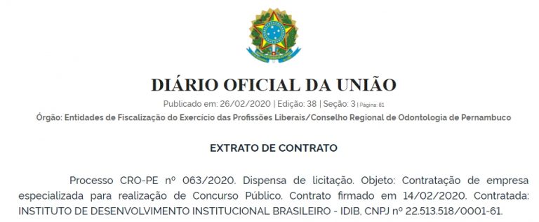 CRO PE irá realizar novo concurso e já define banca organizadora