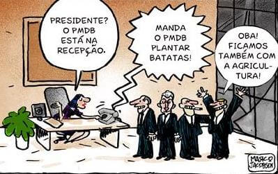 Charge: Presidencialismo de coalizão (ncpam.zip.net).