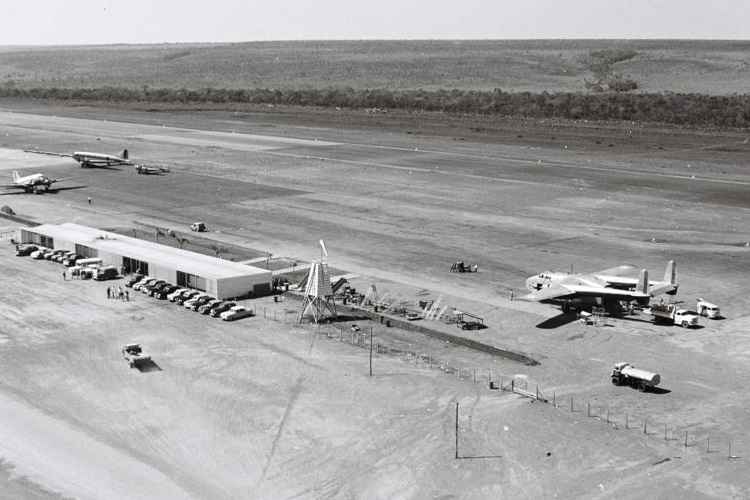 Aeroporto de Brasília em 1957 / Arquivo Público do Distrito Federal