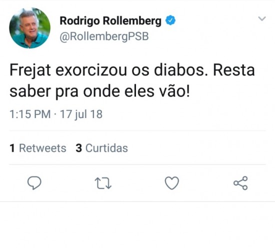 Rollemberg no Twitter