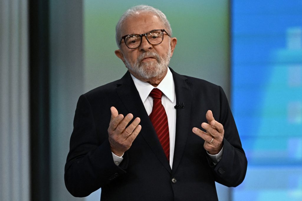 Lula no debate da Globo. Mauro Pimentel/AFP