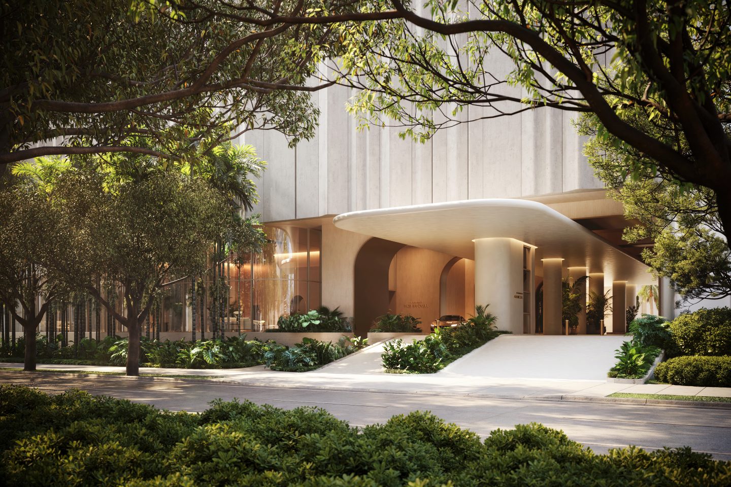 Oscar Niemeyer e Burle Marx inspiram empreendimento de arquitetura em Miami. Imagem: ACPV ARCHITECTS/Divulgação