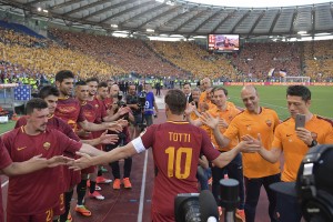 O adeus de Totti: a imagem do fim de semana. Foto: asroma.com
