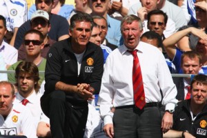 Carlos Queiroz e Alex Ferguson: auxiliar do escocês no Manchester United
