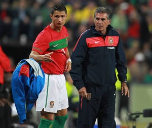 CR7 e Carlos Queiroz: parceria na seleção portuguesa e no Manchester United