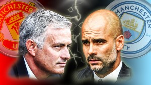 Teatro dos Sonhos é o palco do 21º confronto direito entre José Mourinho e Pep Guardiola. Imagem: Reprodução/Sky Sports