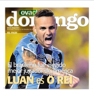 Luan é capa deste domingo do jornal uruguaio El Pais