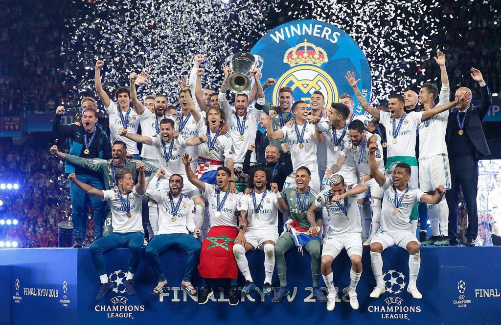Real Madrid: tricampeão da Champions League. Foto: Real Madrid