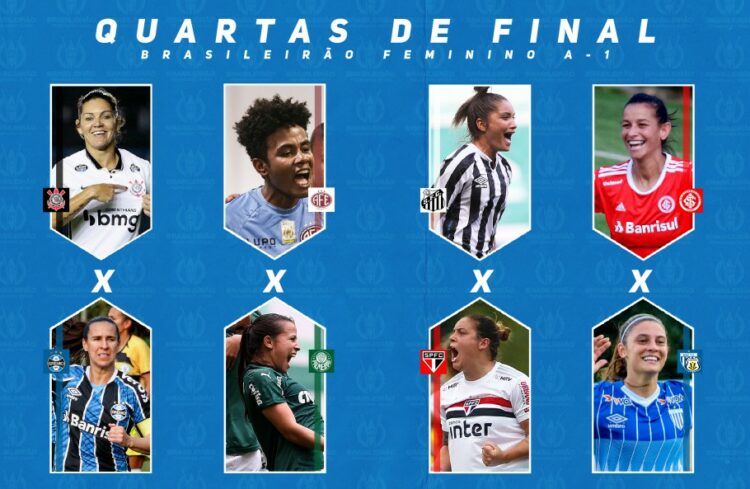 Confrontos das quartas de final do Brasileiro Feminino A1 de 2020 serão disputados nos principais estádios de cada clube
