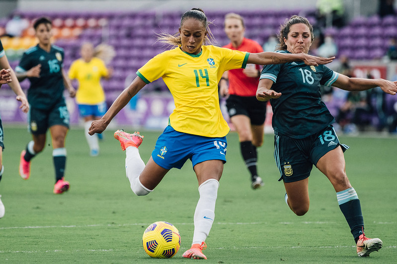 Seleção Brasileira vence a Argentina, por 4 x 1, no Torneio She Believes, nos Estados Unidos