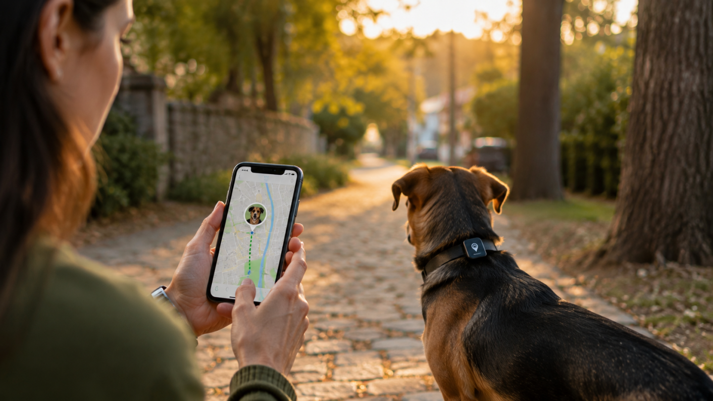 Tutor usa celular para procurar cachorro perdido