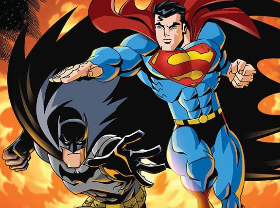 Cena da animação Superman e Batman: Inimigos públicos